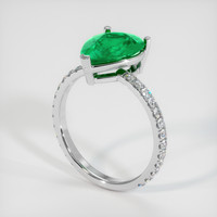 2.21 Ct. Emerald Ring, Platinum 950 2