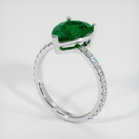 2.97 Ct. Emerald Ring, Platinum 950 2