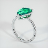 3.23 Ct. Emerald Ring, Platinum 950 2