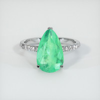 3.23 Ct. Emerald Ring, Platinum 950 1