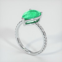 3.23 Ct. Emerald Ring, Platinum 950 2