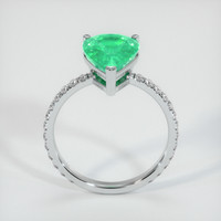 3.23 Ct. Emerald Ring, Platinum 950 3