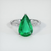 2.85 Ct. Emerald Ring, Platinum 950 1