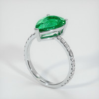 2.85 Ct. Emerald Ring, Platinum 950 2