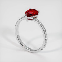 1.55 Ct. Ruby Ring, Platinum 950 2