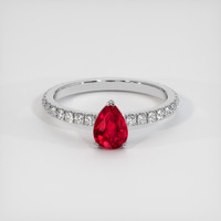 1.02 Ct. Ruby Ring, Platinum 950 1