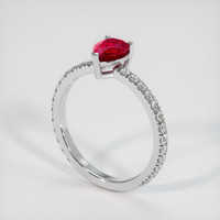 1.02 Ct. Ruby Ring, Platinum 950 2