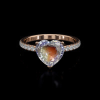 2.00 Ct. Gemstone Ring, 14K Rose Gold 1