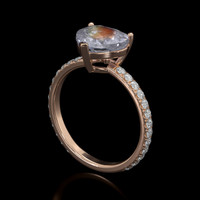 2.00 Ct. Gemstone Ring, 14K Rose Gold 2