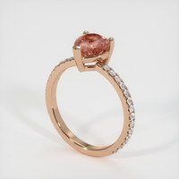 2.00 Ct. Sapphire Ring, 14K Rose Gold 2