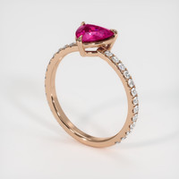 1.16 Ct. Ruby Ring, 14K Rose Gold 2