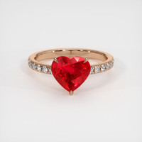 2.59 Ct. Ruby Ring, 14K Rose Gold 1