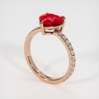 2.59 Ct. Ruby Ring, 14K Rose Gold 2