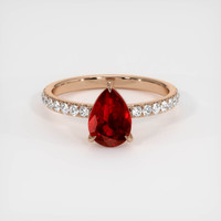 1.55 Ct. Ruby Ring, 14K Rose Gold 1