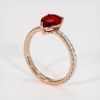 1.55 Ct. Ruby Ring, 14K Rose Gold 2