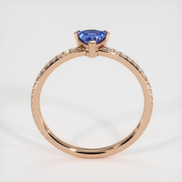 0.48 Ct. Blue Sapphire Ring, 14K Rose Gold 3