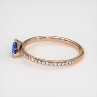 0.48 Ct. Blue Sapphire Ring, 14K Rose Gold 4