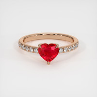 1.03 Ct. Ruby Ring, 14K Rose Gold 1