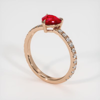 1.03 Ct. Ruby Ring, 14K Rose Gold 2