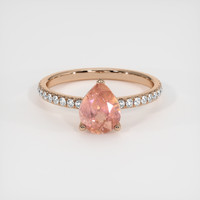1.09 Ct. Sapphire Ring, 14K Rose Gold 1