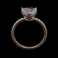 2.00 Ct. Gemstone Ring, 18K Rose Gold 3