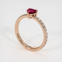 2.59 Ct. Ruby Ring, 18K Rose Gold 2