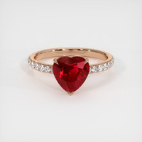 2.33 Ct. Ruby Ring, 18K Rose Gold 1