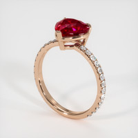 2.33 Ct. Ruby Ring, 18K Rose Gold 2