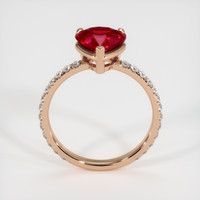 2.33 Ct. Ruby Ring, 18K Rose Gold 3