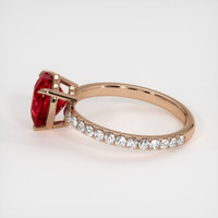 2.33 Ct. Ruby Ring, 18K Rose Gold 4