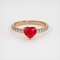 1.03 Ct. Ruby Ring, 18K Rose Gold 1
