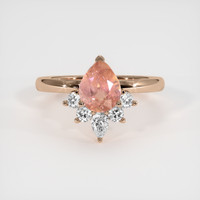 1.09 Ct. Sapphire Ring, 18K Rose Gold 1
