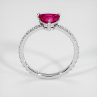 1.16 Ct. Pinkish Red Ruby Ring, 10K White Gold 3
