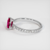 1.16 Ct. Pinkish Red Ruby Ring, 10K White Gold 4
