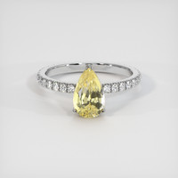 2.22 Ct. Yellow Sapphire Ring, 10K White Gold 1