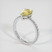 2.22 Ct. Yellow Sapphire Ring, 10K White Gold 2