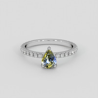 1.00 Ct. Bi Color / Parti Sapphire Ring, 10K White Gold 1