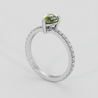 1.00 Ct. Bi Color / Parti Sapphire Ring, 10K White Gold 2