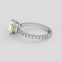 2.13 Ct. Peach Sapphire Ring, 10K White Gold 4