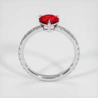 1.03 Ct. Pinkish Red Ruby Ring, 10K White Gold 3