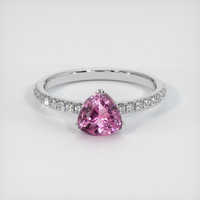 1.09 Ct. Sapphire Ring, 14K White Gold 1