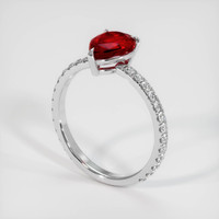 1.55 Ct. Ruby Ring, 14K White Gold 2