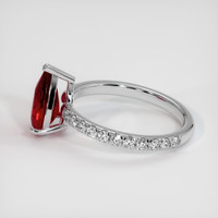 2.09 Ct. Ruby Ring, 14K White Gold 4