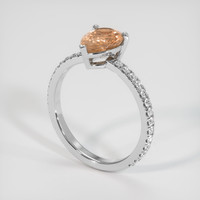 1.38 Ct. Sapphire Ring, 14K White Gold 2