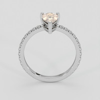 1.09 Ct. Peach Sapphire Ring, 14K White Gold 3
