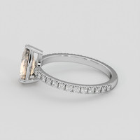 1.09 Ct. Peach Sapphire Ring, 14K White Gold 4