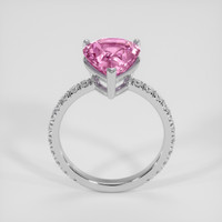 4.56 Ct. Purplish Pink Sapphire Ring, 14K White Gold 3