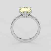 2.13 Ct. Peach Sapphire Ring, 14K White Gold 3