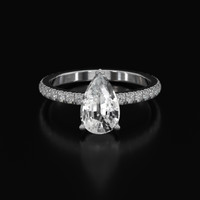 2.12 Ct. Sapphire Ring, 14K White Gold 1