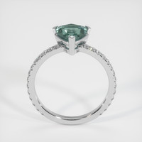 1.72 Ct. Bluish Green Sapphire Ring, 14K White Gold 3